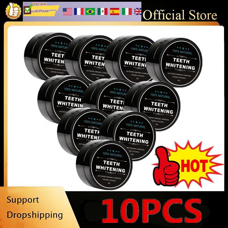 Teeth Whitening Activated Organic Charcoal - 10 adet 30g doğal diş beyazlatma
